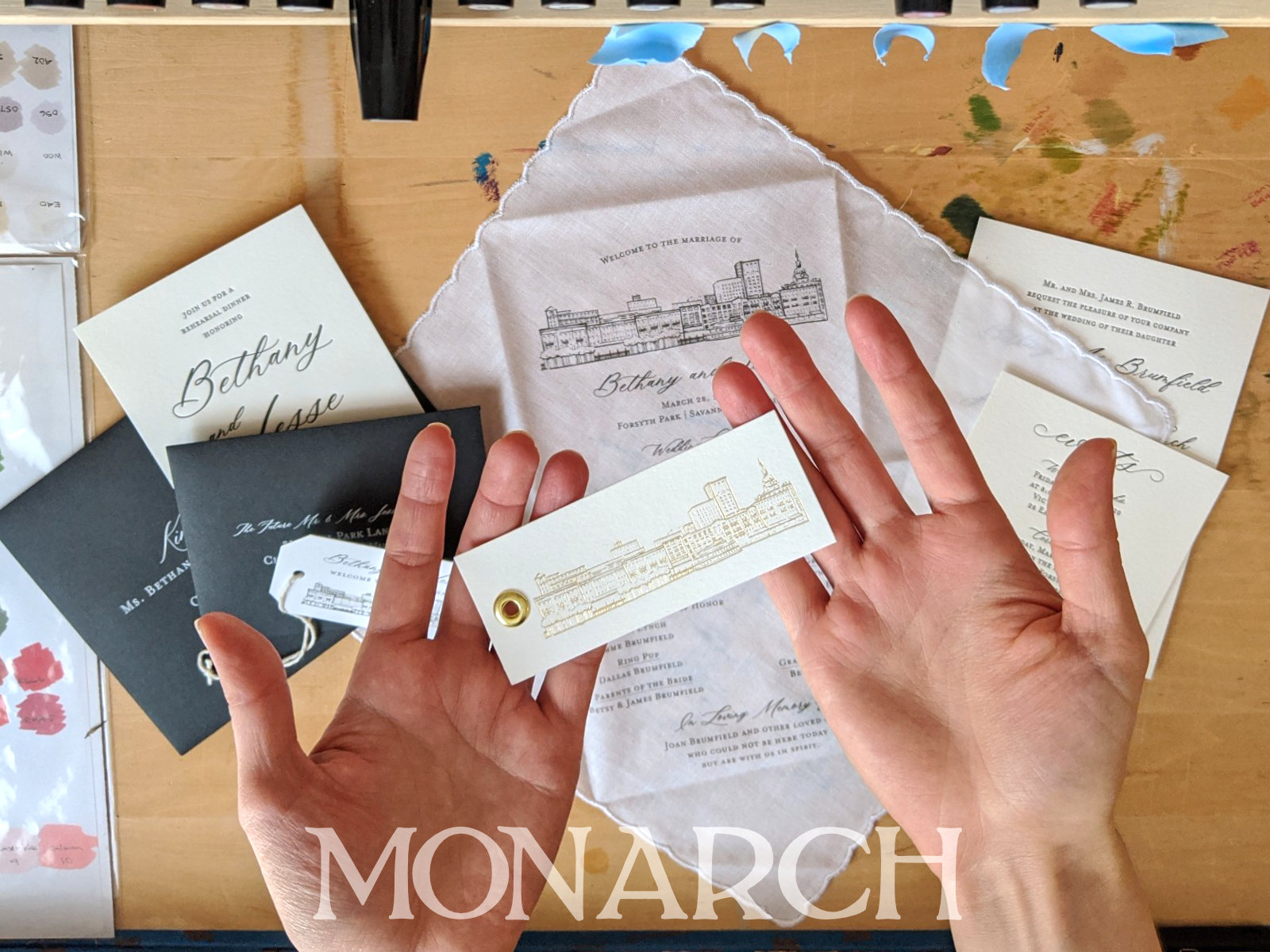 Wedding invitation by Monarch Creative Studio